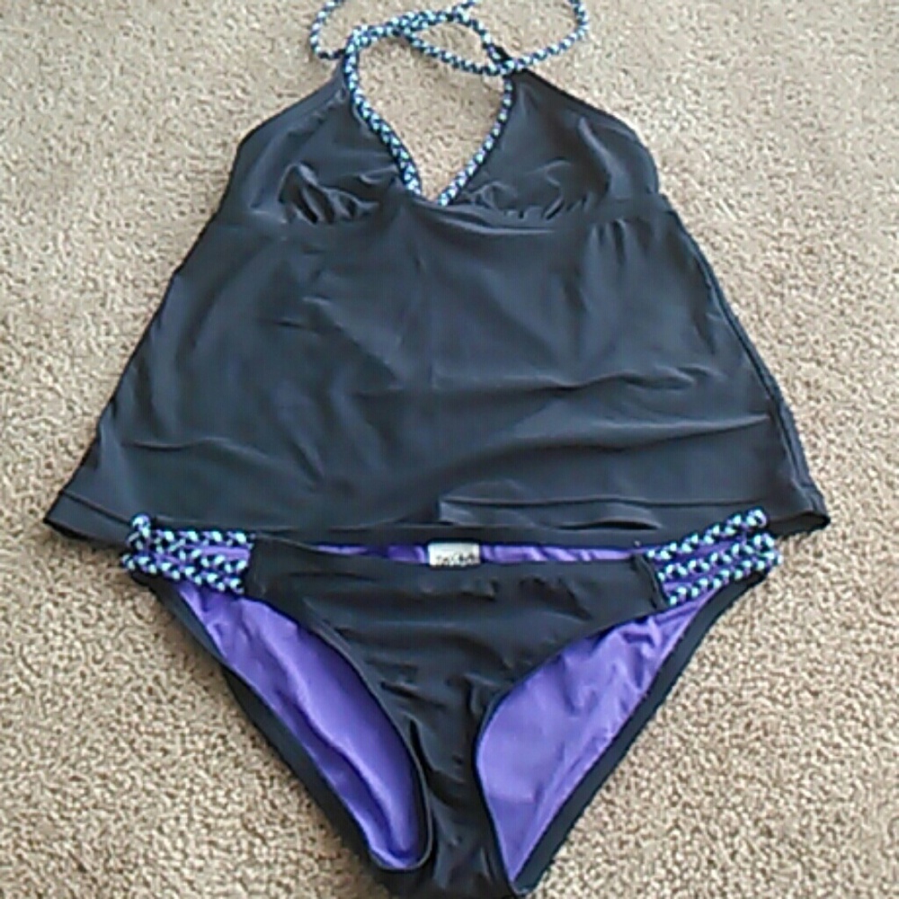 Black, teal, and purple Swimsuit